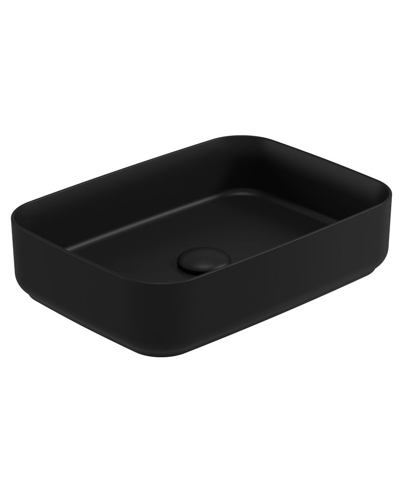 Avanti Rectangle 50cm Countertop Basin & Waste Carbon
