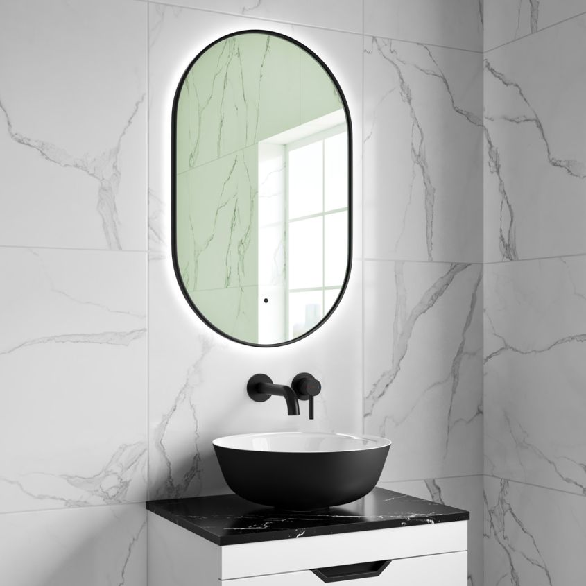 Finn LED Mirror Blacl