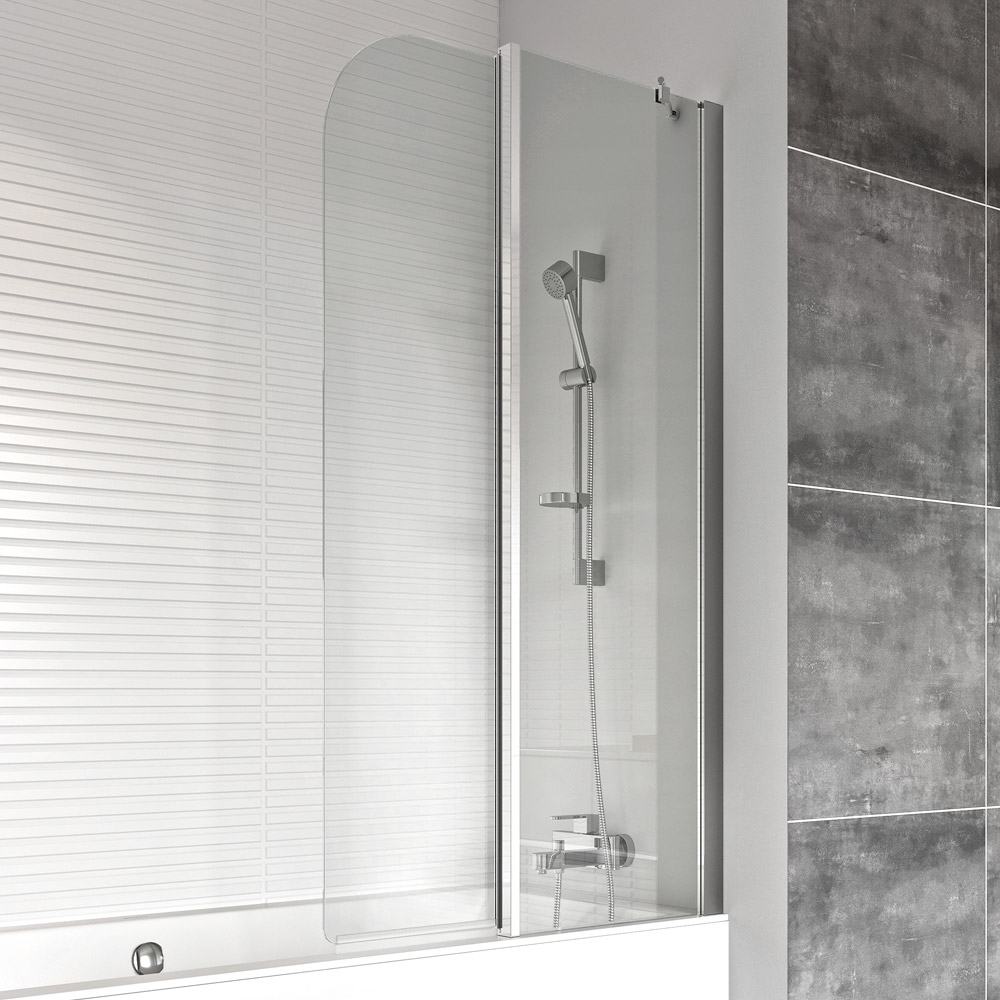 Haven 6 Curved Inward Folding Bath Screen