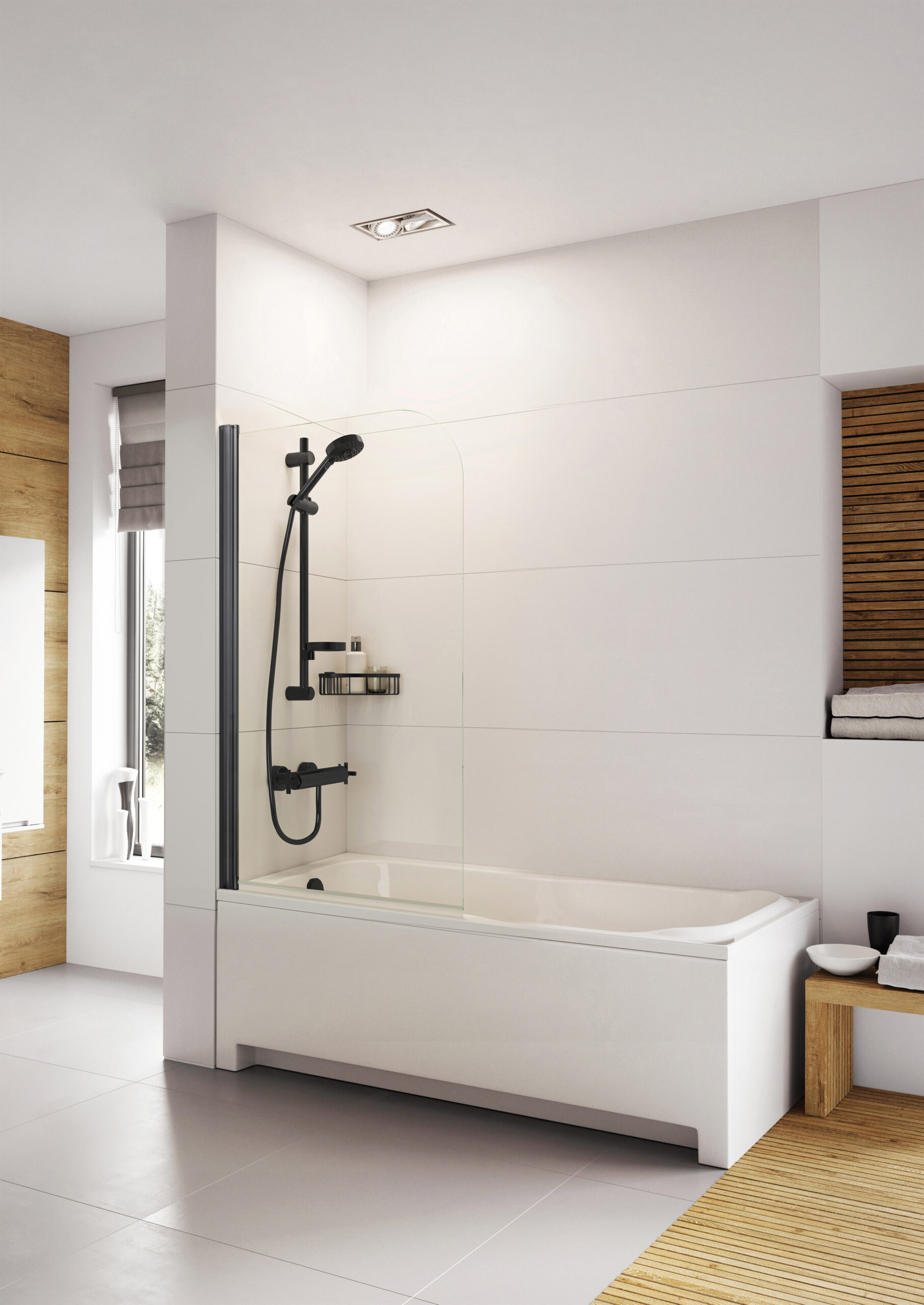 Haven 6 Curved Pivoting Bath Screen