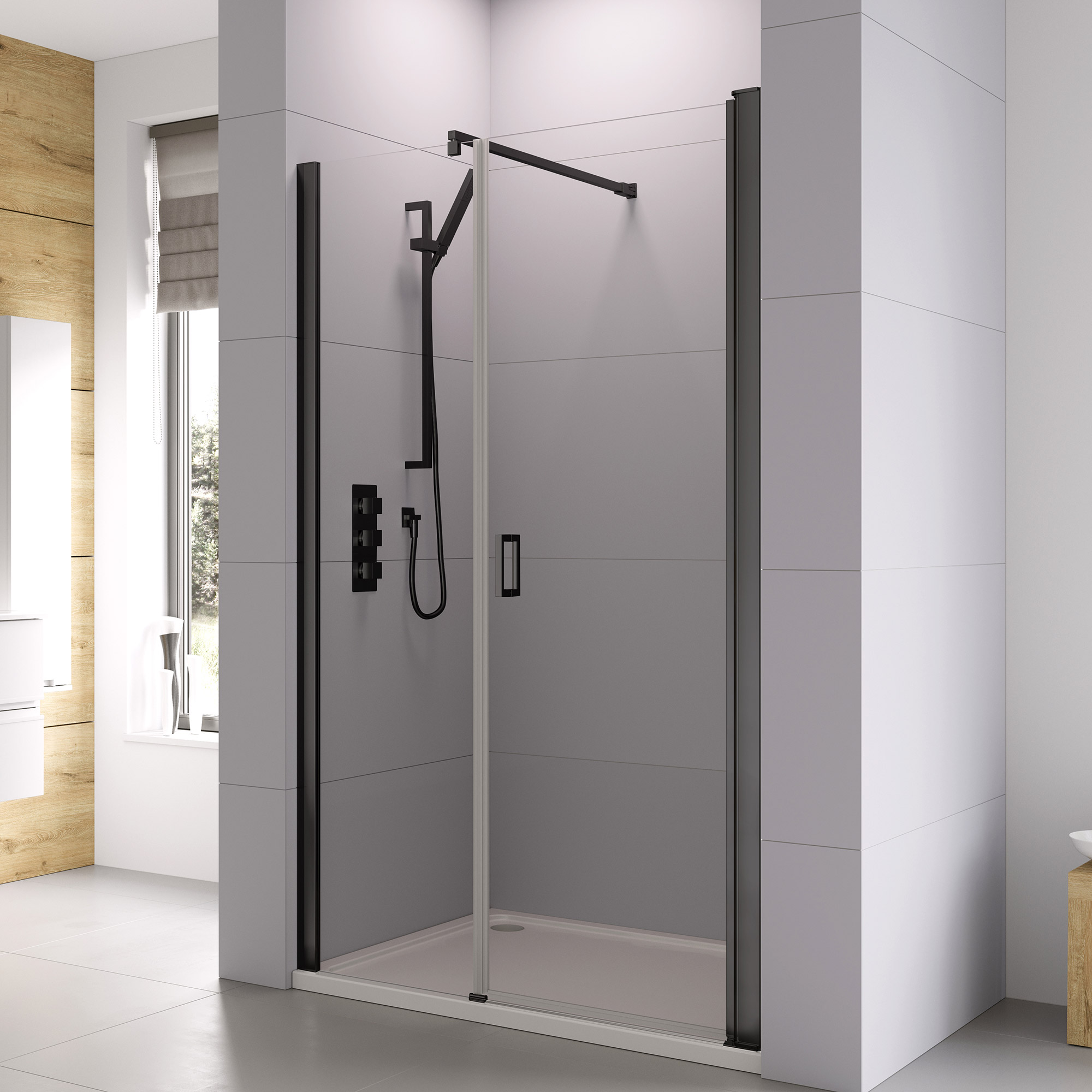 Haven 6 Pivot Door With In Line Panel