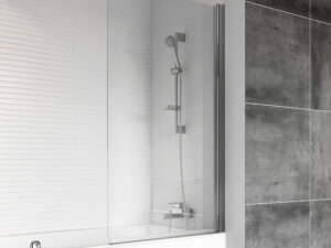 Haven 6 Power Shower Pivoting Bath Screen