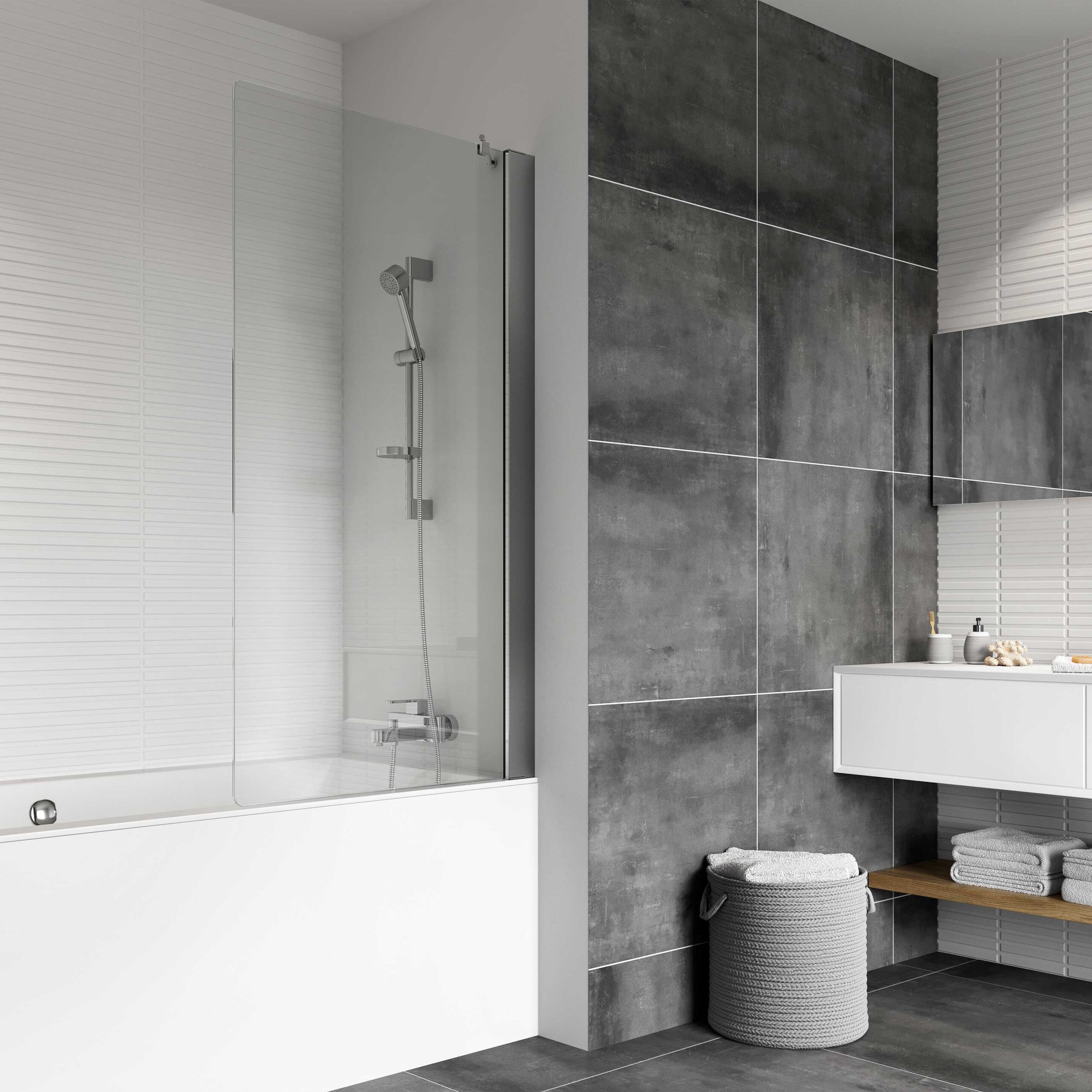 Haven 8 Fixed Bath Screen