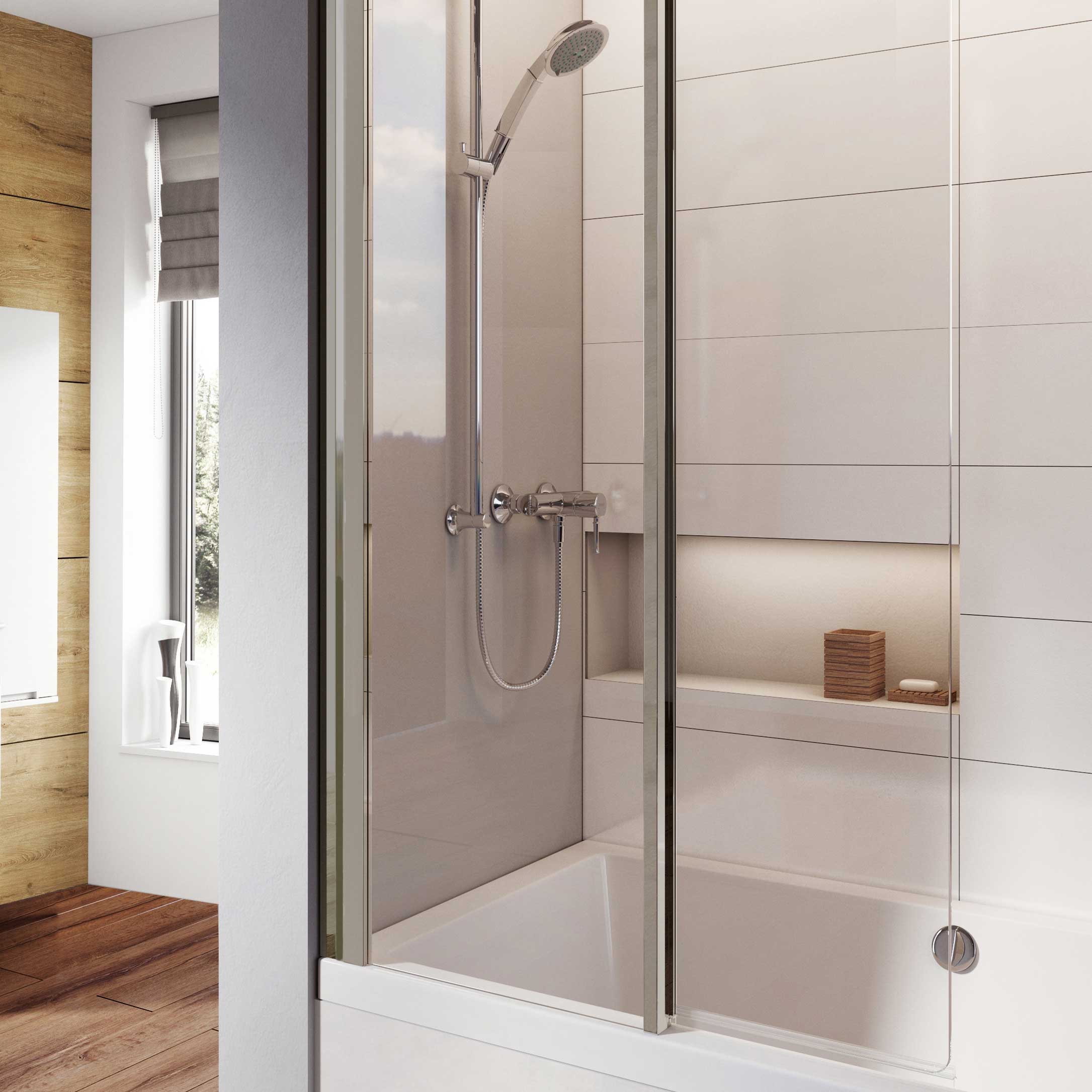 Haven 8 Inward Folding Bath Screen