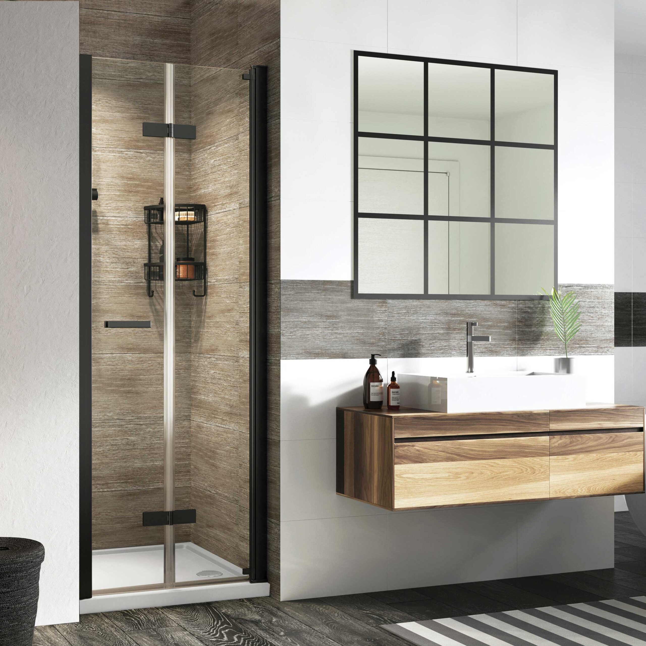 Innov8 Inward Opening Bi Fold Door For Corner Or Alcove Fitting
