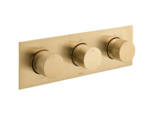 Knurled Accents 3 Head Shower Valve