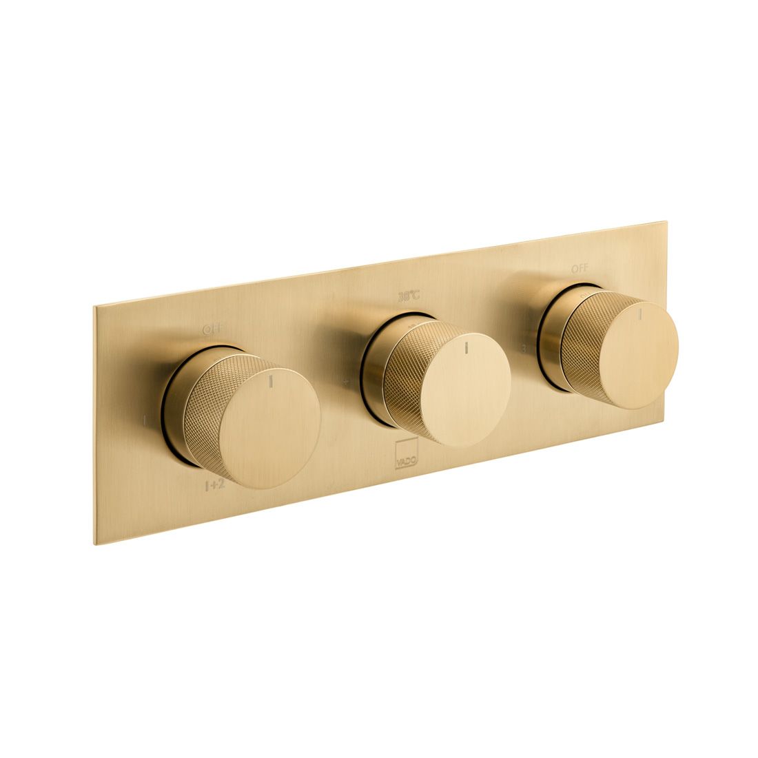 Knurled Accents 3 Head Shower Valve