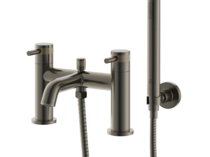 Kyloe Deck Mounted Bath Shower Mixer Gunmental