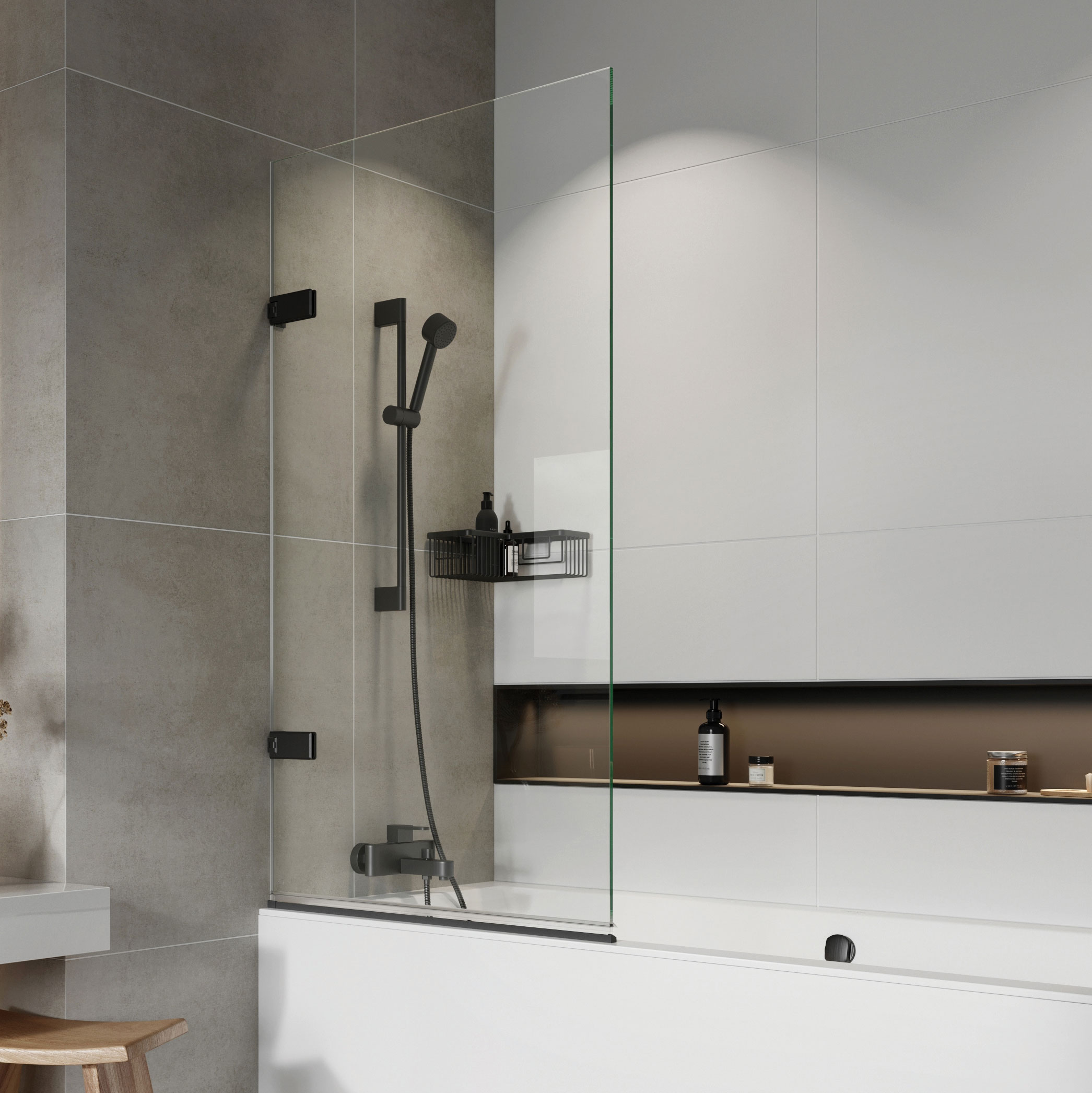 Liberty Hinged Bath Screen