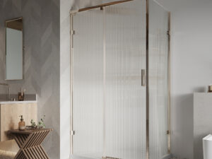 Liberty Sliding Door Fluted Glass Corner