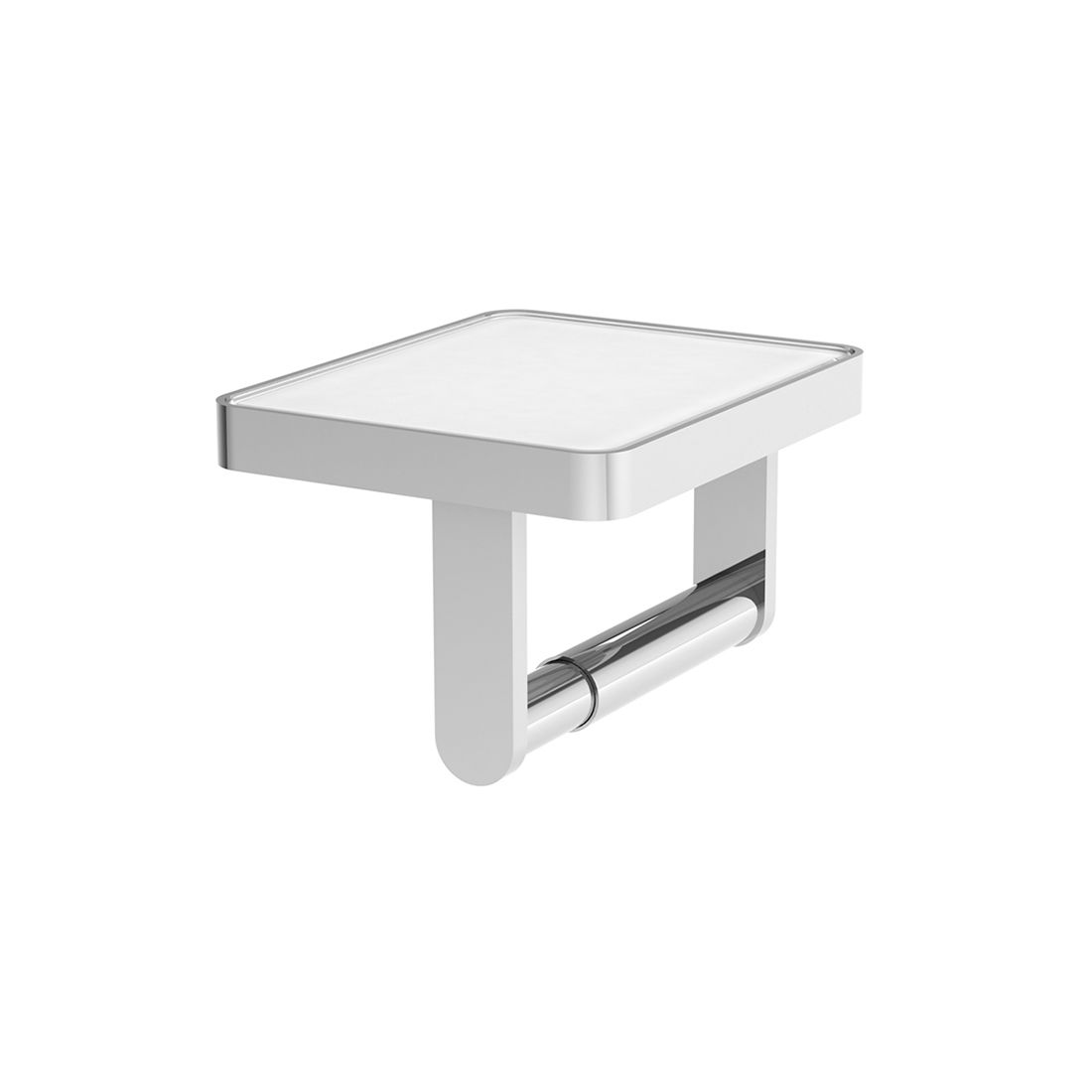 Muse Toilet Roll And Holder With Glass