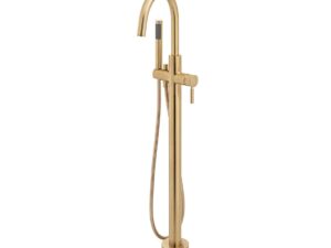 Origins Floor Standing Bath Shower Mixer Satin