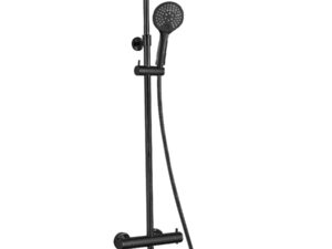 Rio Exposed Round 2 Outlet Thermostatic Valve With Rigid Riser Shower Kit