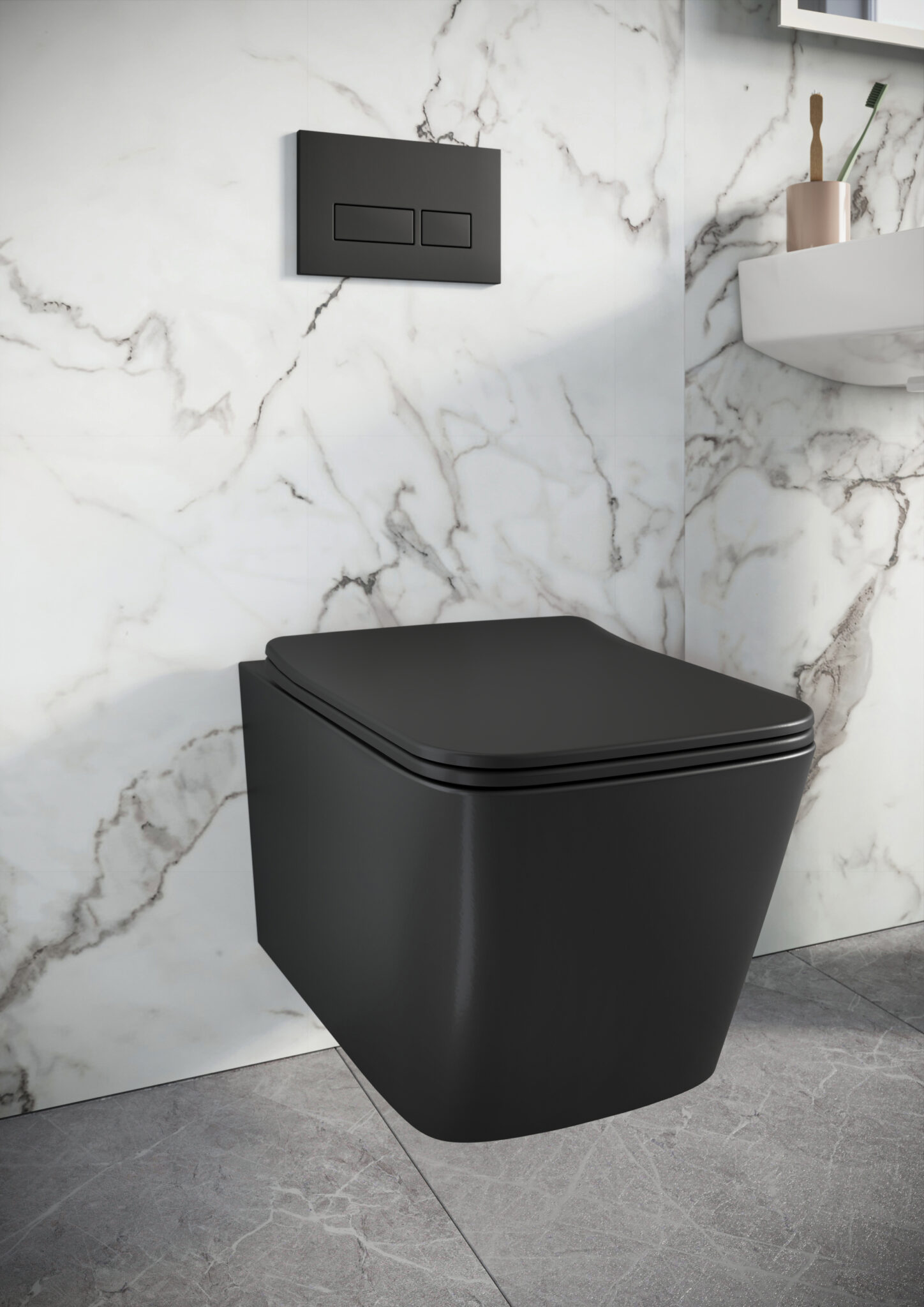 Riviera Square Wall Hung WC
