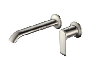Vaere Wall Mounted Basin Mixer Brushed Stainless