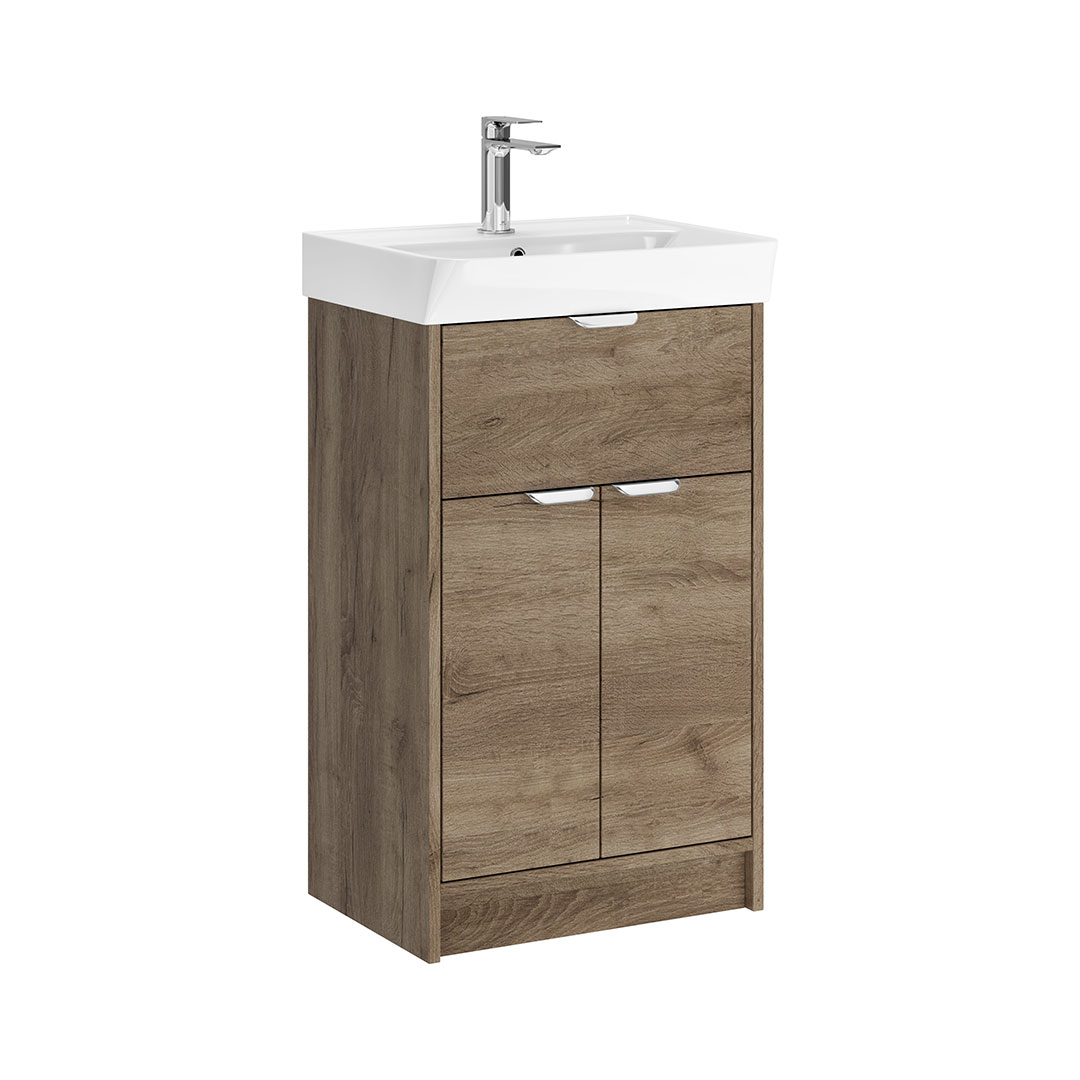 Calia 1 Drawer 2 Door Floor Standing Unit Tobacco Wood Effect