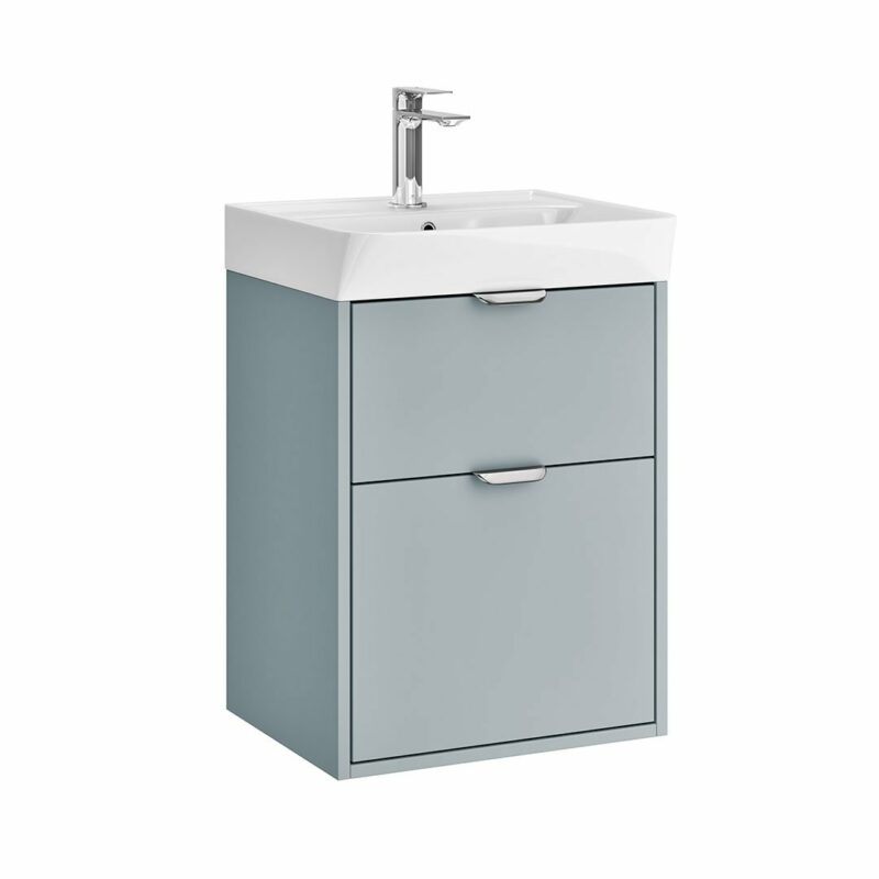 Calia 2 Drawer Wallhung Unit Tempered Matt