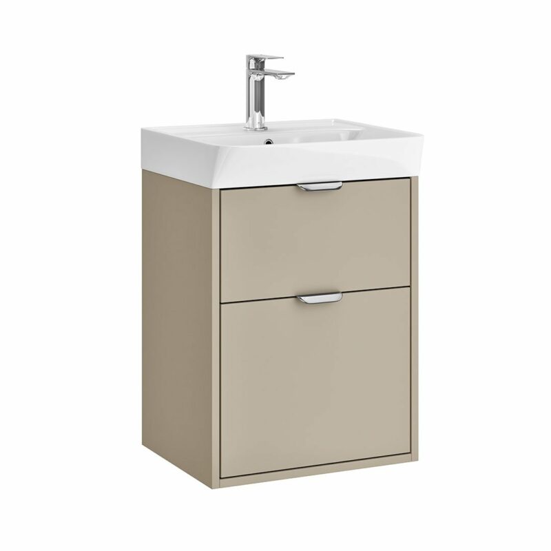 Calia 2 Drawer Wallhung Unit Fine Greige Matt