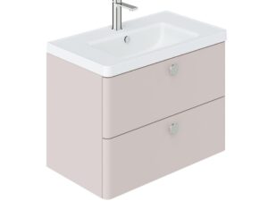 Cameo 2 Drawer Wallhung Vanity Unit In Clay