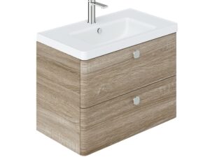 Cameo 2 Drawer Wallhung Vanity Unit In Natural