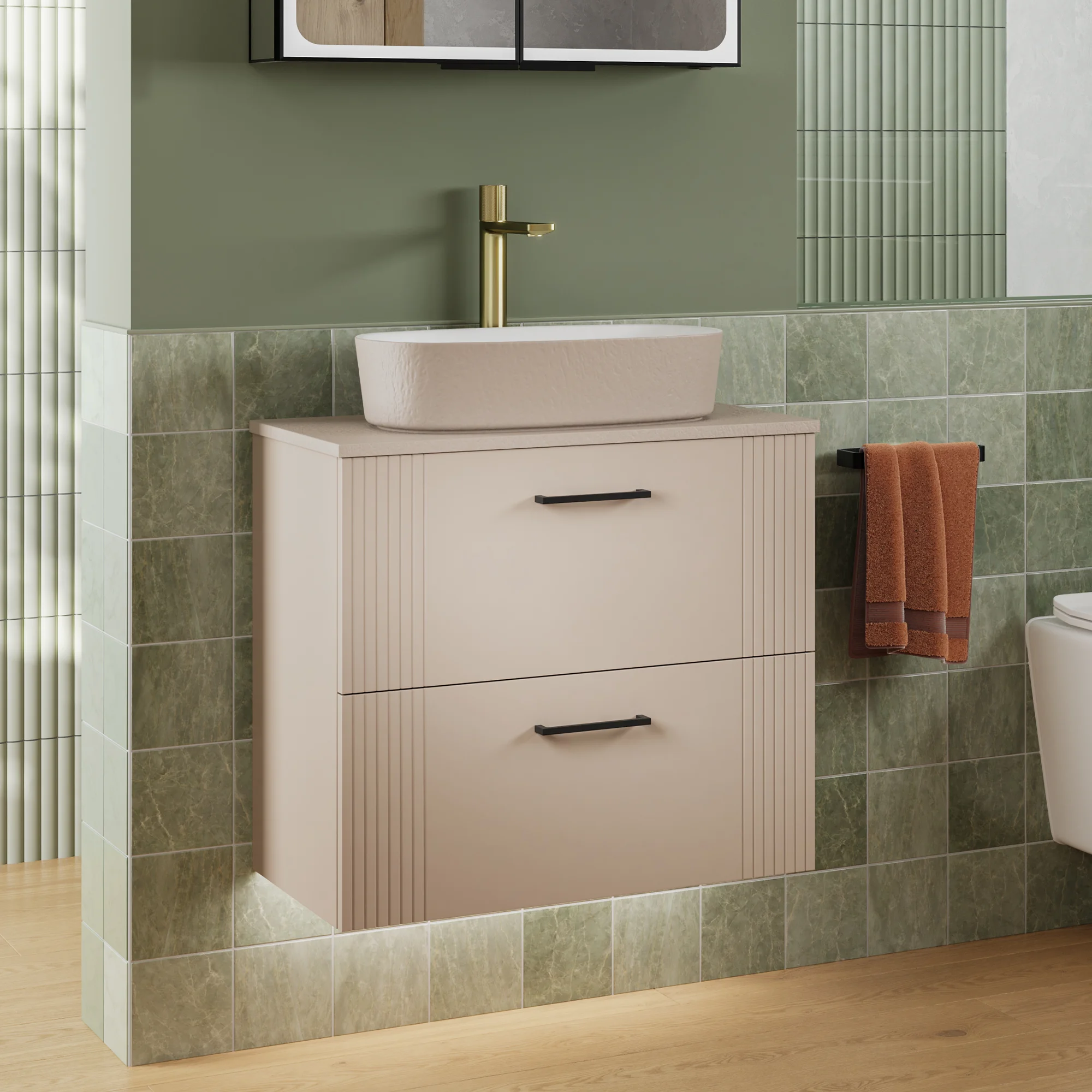 Fabrica 2 Drawer Wall Hung Unit Light