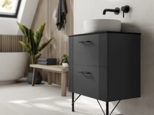 Fabrica 2 Drawer Wallhung Unit Carbon