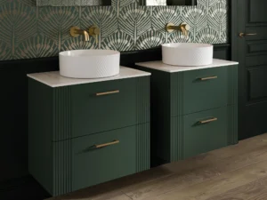 Fabrica Floor Standing Unit 2 Drawer Dark Emerald