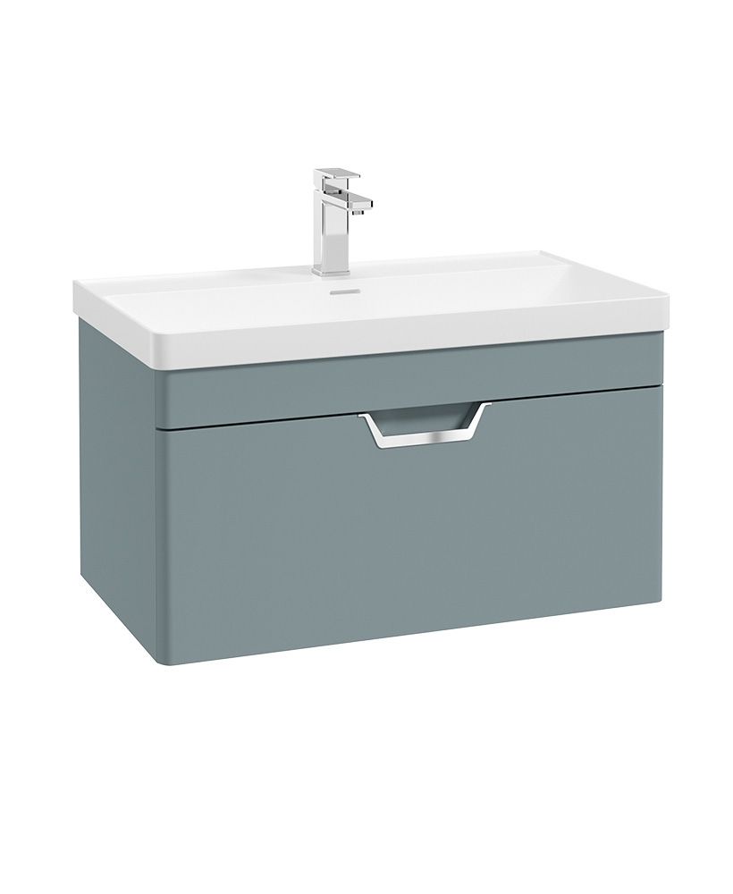 Freya Wallhung 1 Drawer Vanity Unit Coral