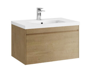 Hampton 1 Drawer Wallhung Unit Wood Effect