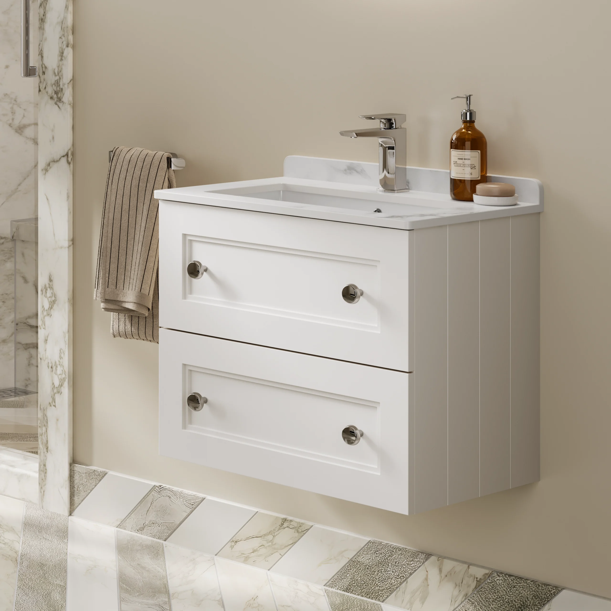 Kingsbury Wallhung Classic 2 Drawer Unit