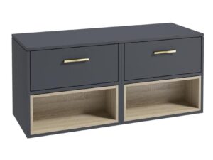 Malmo Wallhung Double Drawer Vanity Unit Night