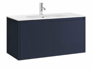 Serra Fluted Wallhung 2 Drawer Unit Deep