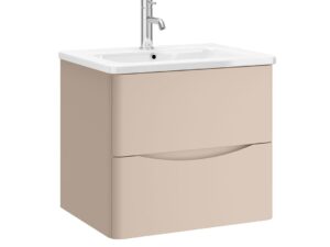 Zola Wallhung 2 Drawer Unit Flax Beige Matt
