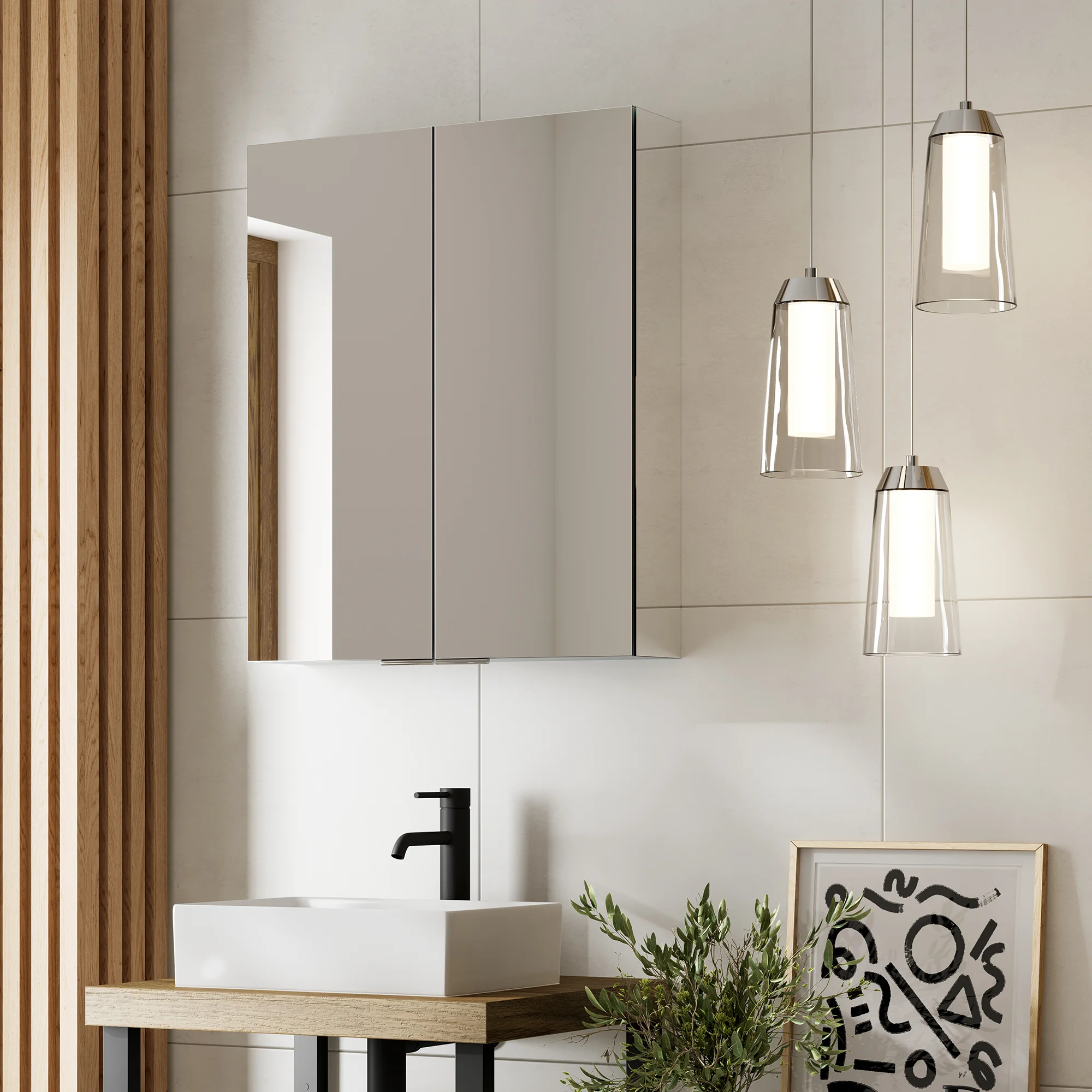 Eris Bathroom Mirrored Cabinet